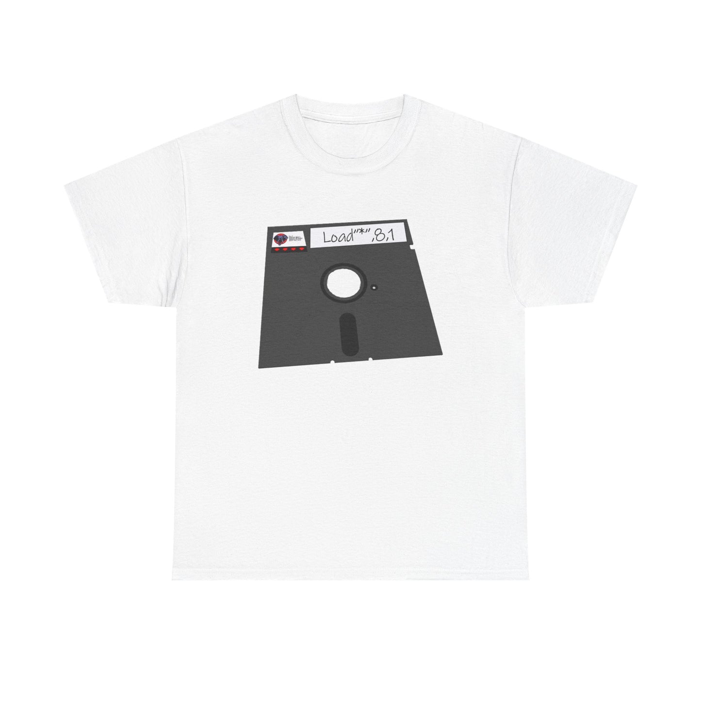 Commodore Floppy Disk Tee – LOAD"*",8,1 Retro Computer Command