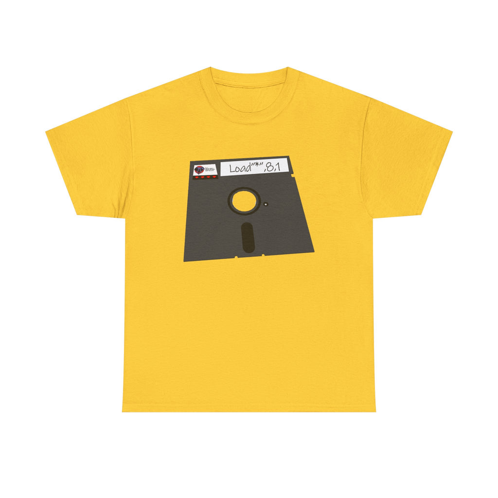 Commodore Floppy Disk Tee – LOAD"*",8,1 Retro Computer Command