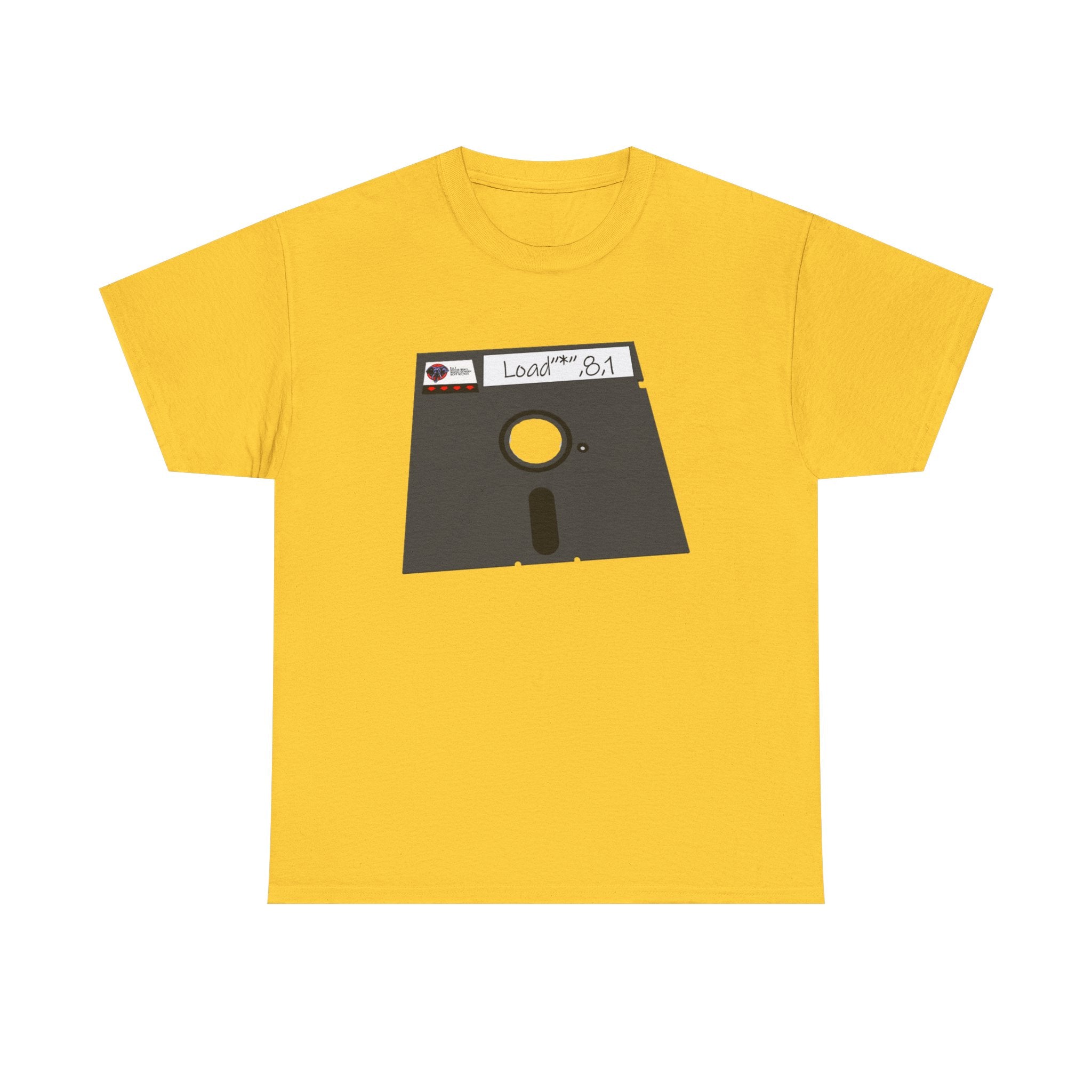 Commodore Floppy Disk Tee – LOAD"*",8,1 Retro Computer Command