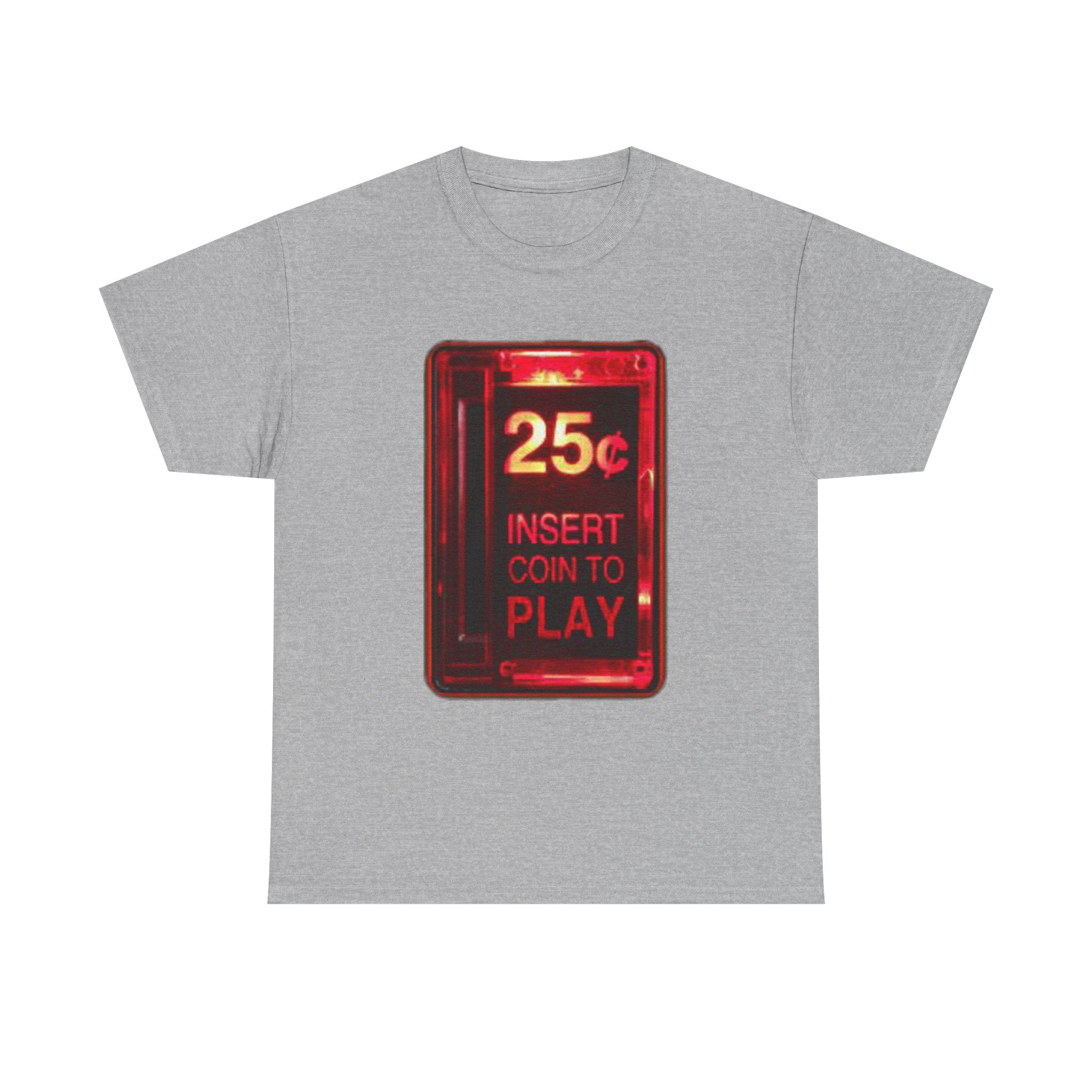 Retro Arcade Coin Slot Tee – “25¢ Insert Coin to Play” Gaming Shirt