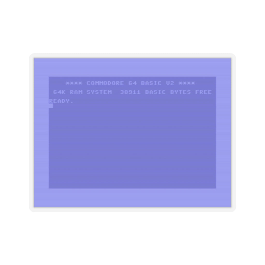 Commodore 64 Ready Screen Sticker – Legends Boot Up in Basic!