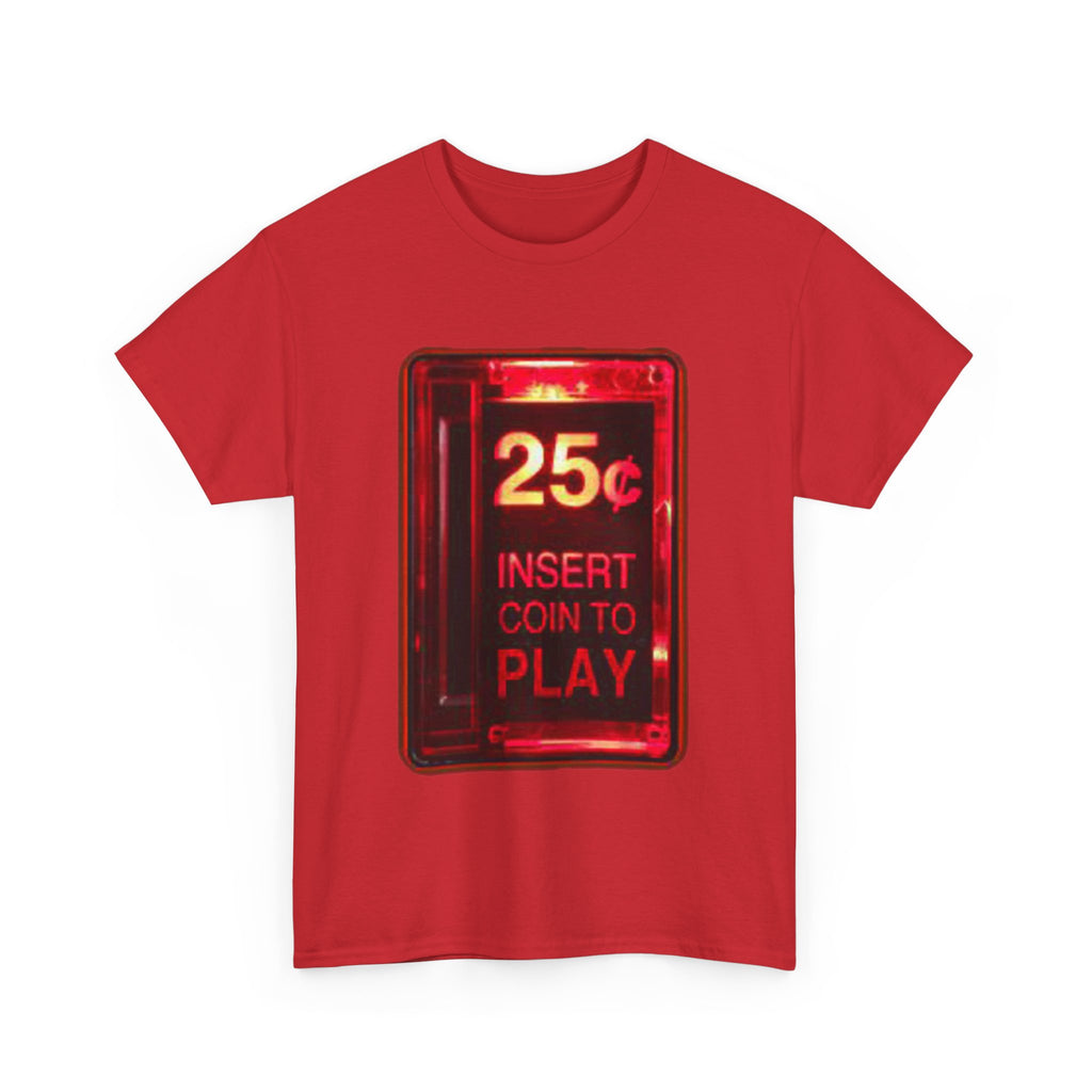 Retro Arcade Coin Slot Tee – “25¢ Insert Coin to Play” Gaming Shirt