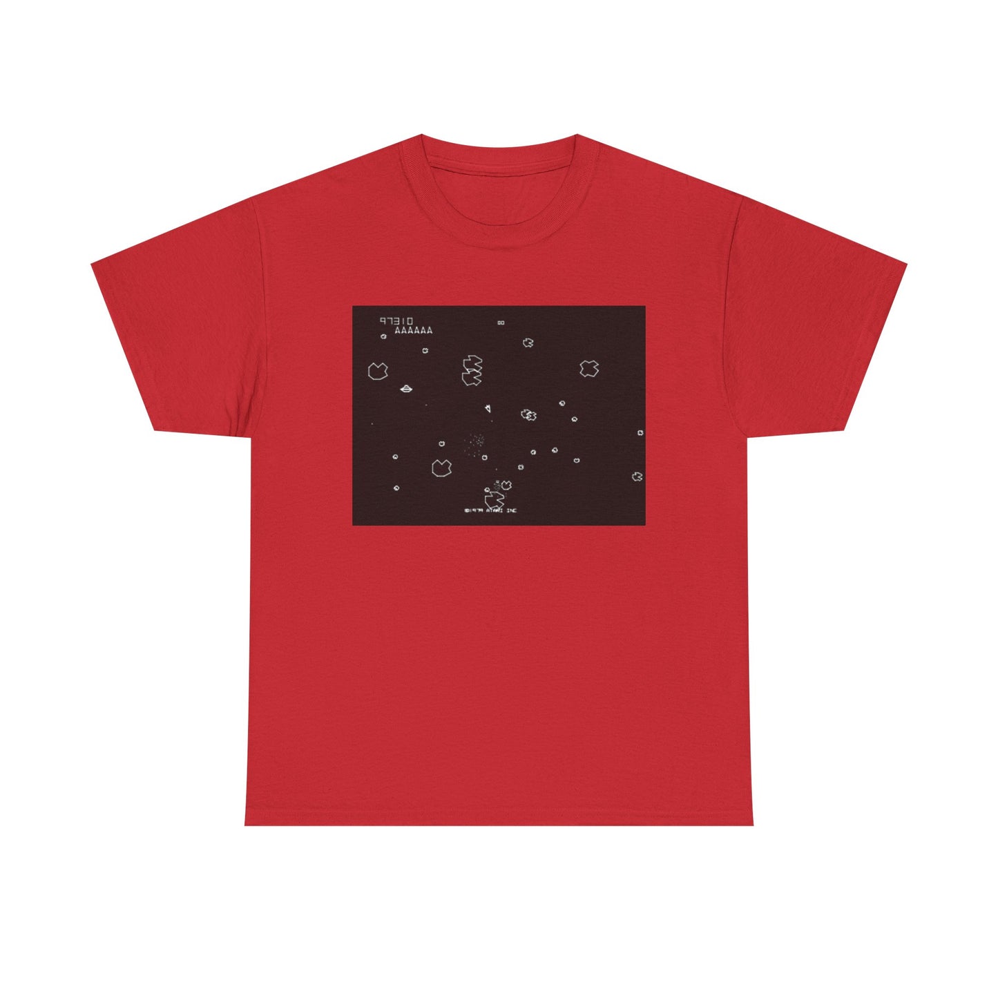 Asteroids Screenshot Tee – Classic 80s A t a r i Arcade Game Scene