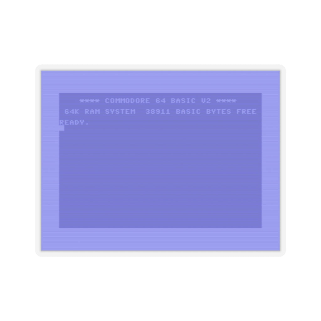 Commodore 64 Ready Screen Sticker – Legends Boot Up in Basic!