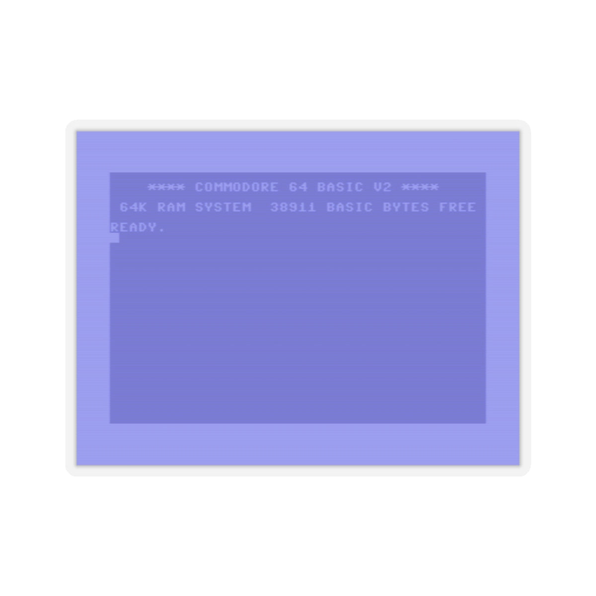 Commodore 64 Ready Screen Sticker – Legends Boot Up in Basic!