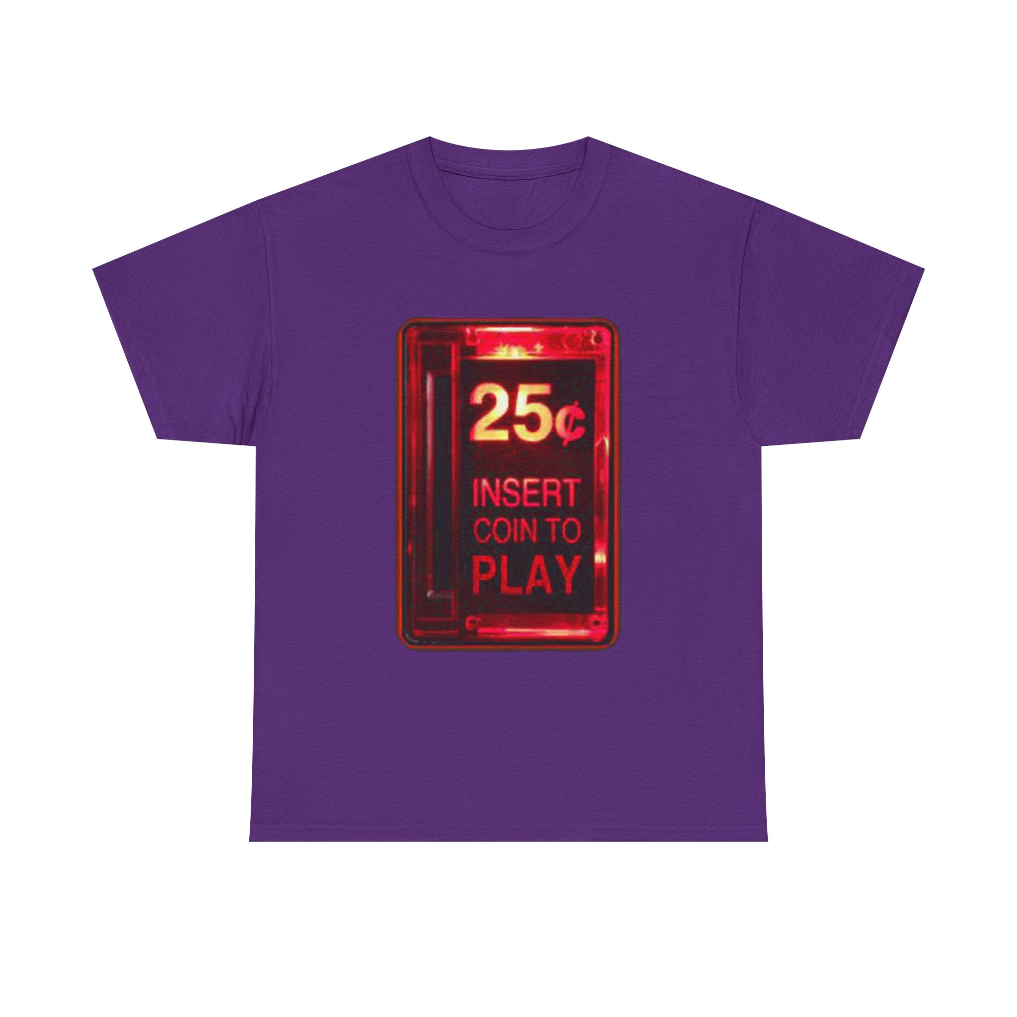 Retro Arcade Coin Slot Tee – “25¢ Insert Coin to Play” Gaming Shirt