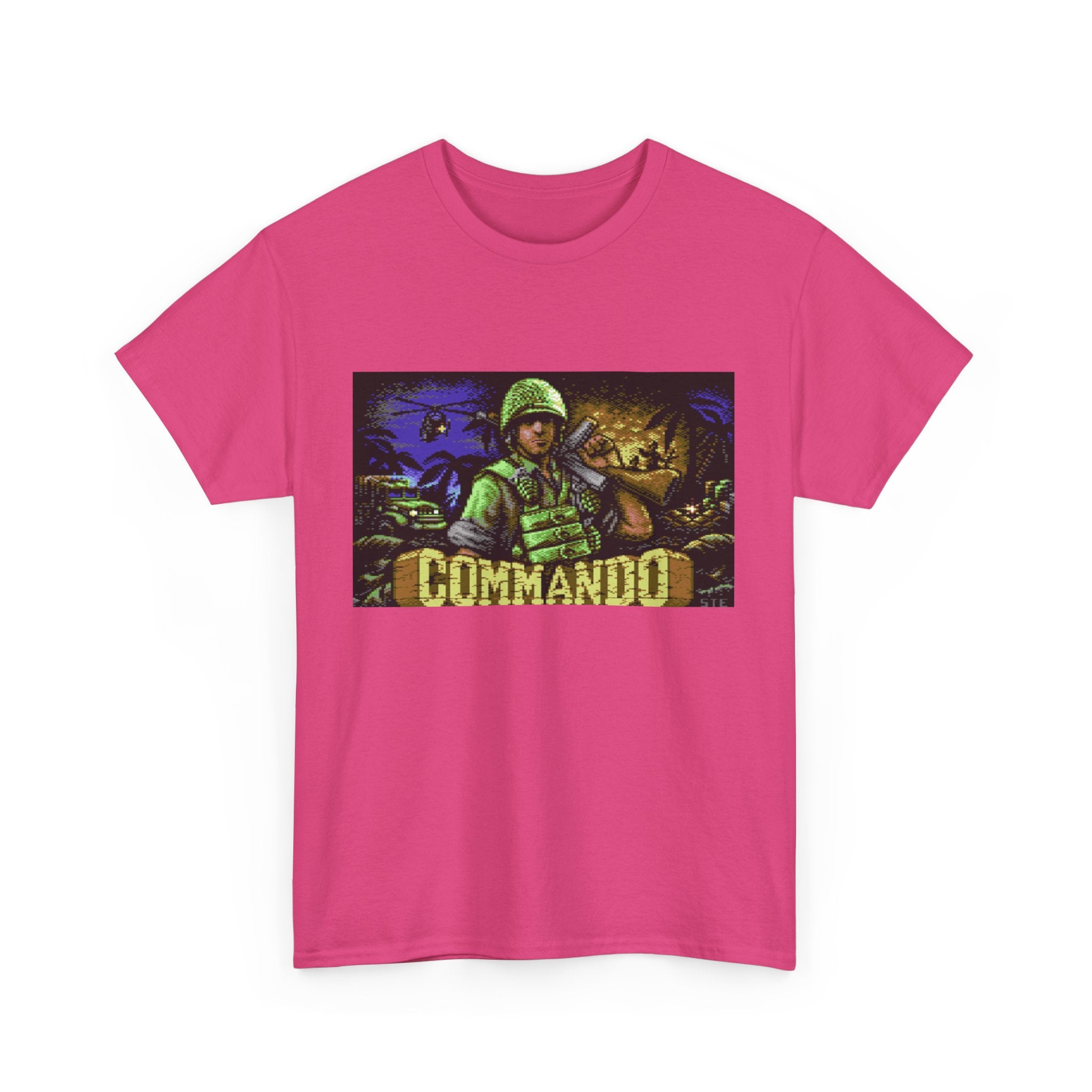 Commodore 64 Title Screen Tee – Classic C64 Run-and-Gun Game