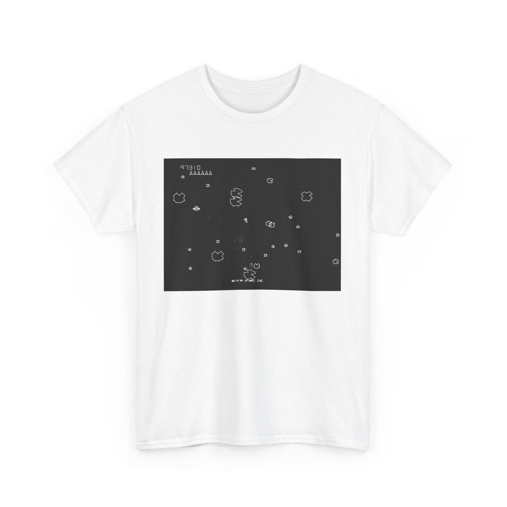 Asteroids Screenshot Tee – Classic 80s A t a r i Arcade Game Scene