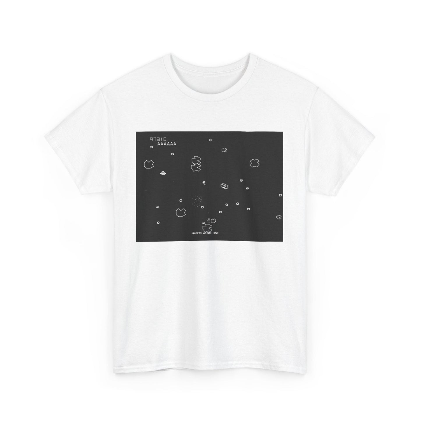 Asteroids Screenshot Tee – Classic 80s A t a r i Arcade Game Scene