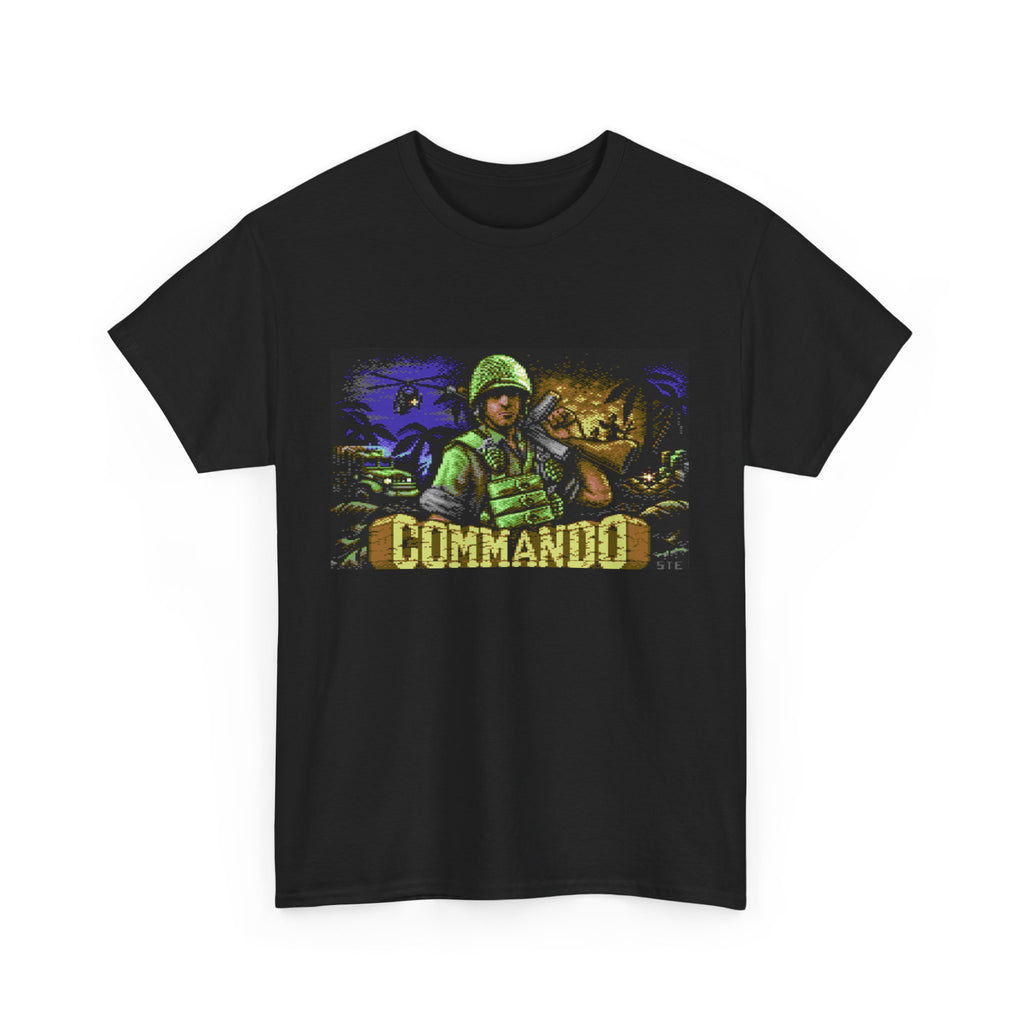 Commodore 64 Title Screen Tee – Classic C64 Run-and-Gun Game