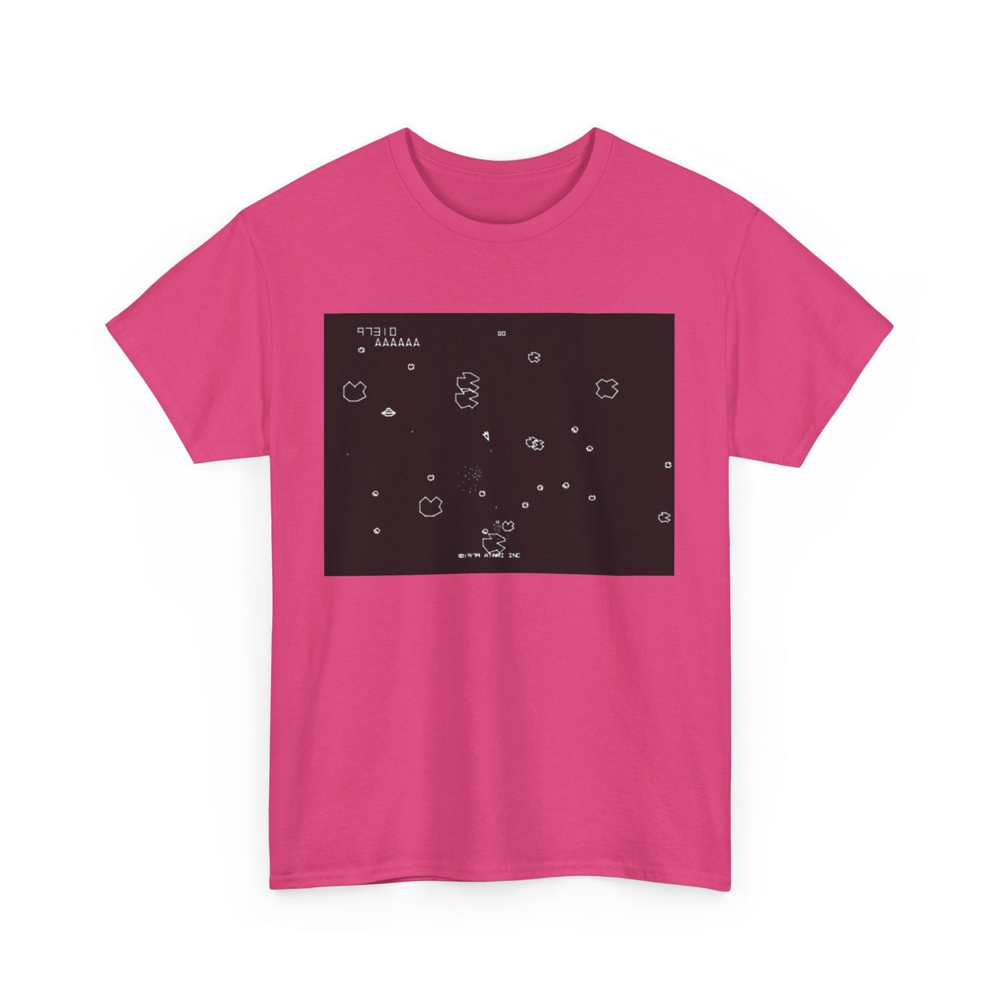 Asteroids Screenshot Tee – Classic 80s A t a r i Arcade Game Scene