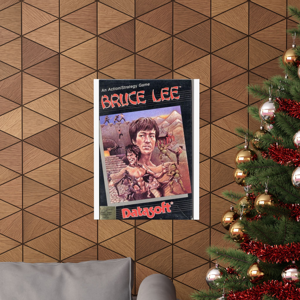 Bruce Lee C64 Game Box Art Poster – Retro Martial Arts Action