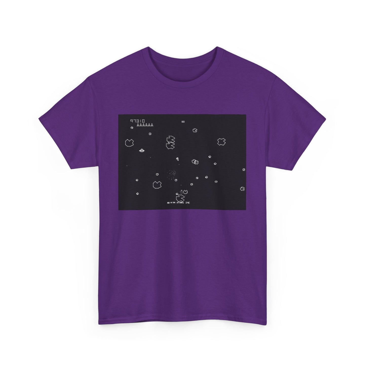 Asteroids Screenshot Tee – Classic 80s A t a r i Arcade Game Scene