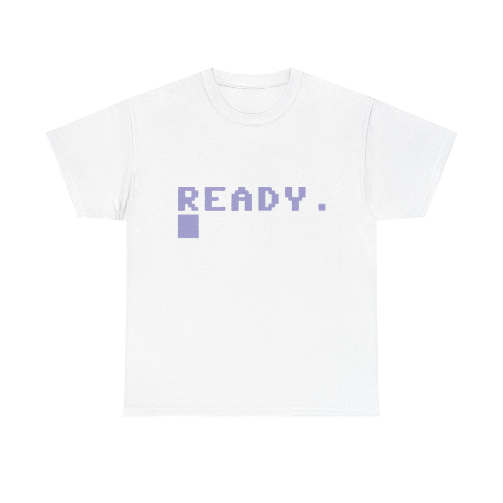 READY. – Commodore 64 Startup Screen Tee 80s Retro Computing