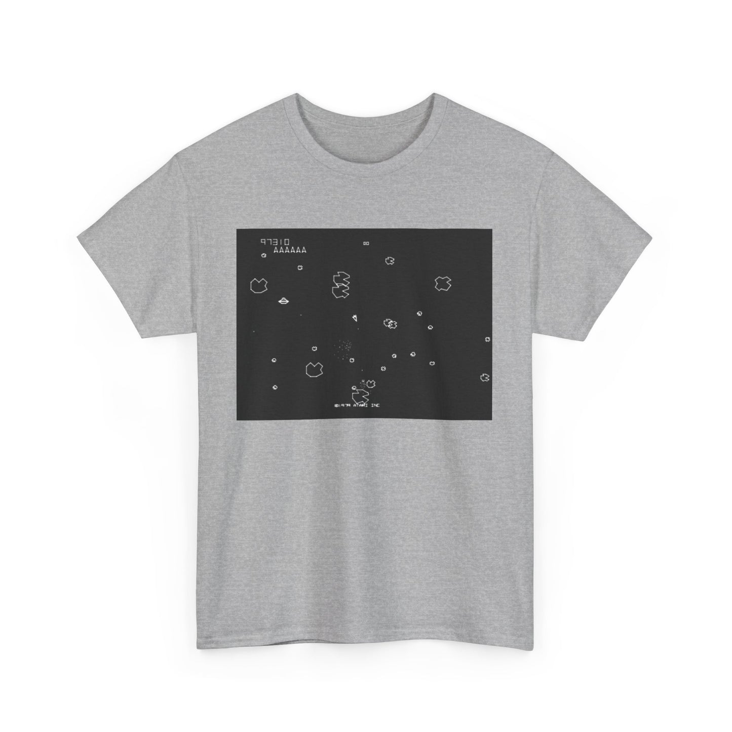 Asteroids Screenshot Tee – Classic 80s A t a r i Arcade Game Scene