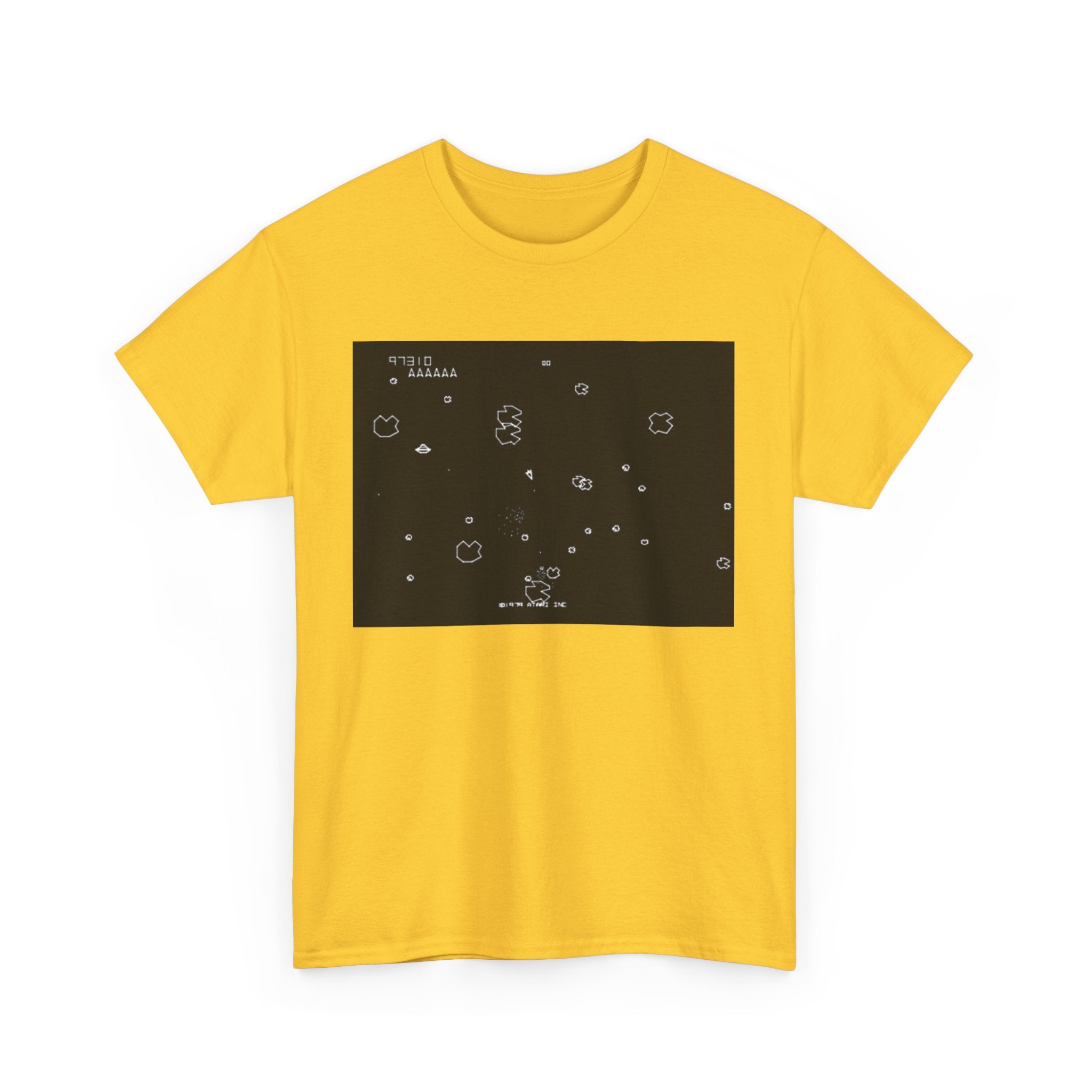 Asteroids Screenshot Tee – Classic 80s A t a r i Arcade Game Scene