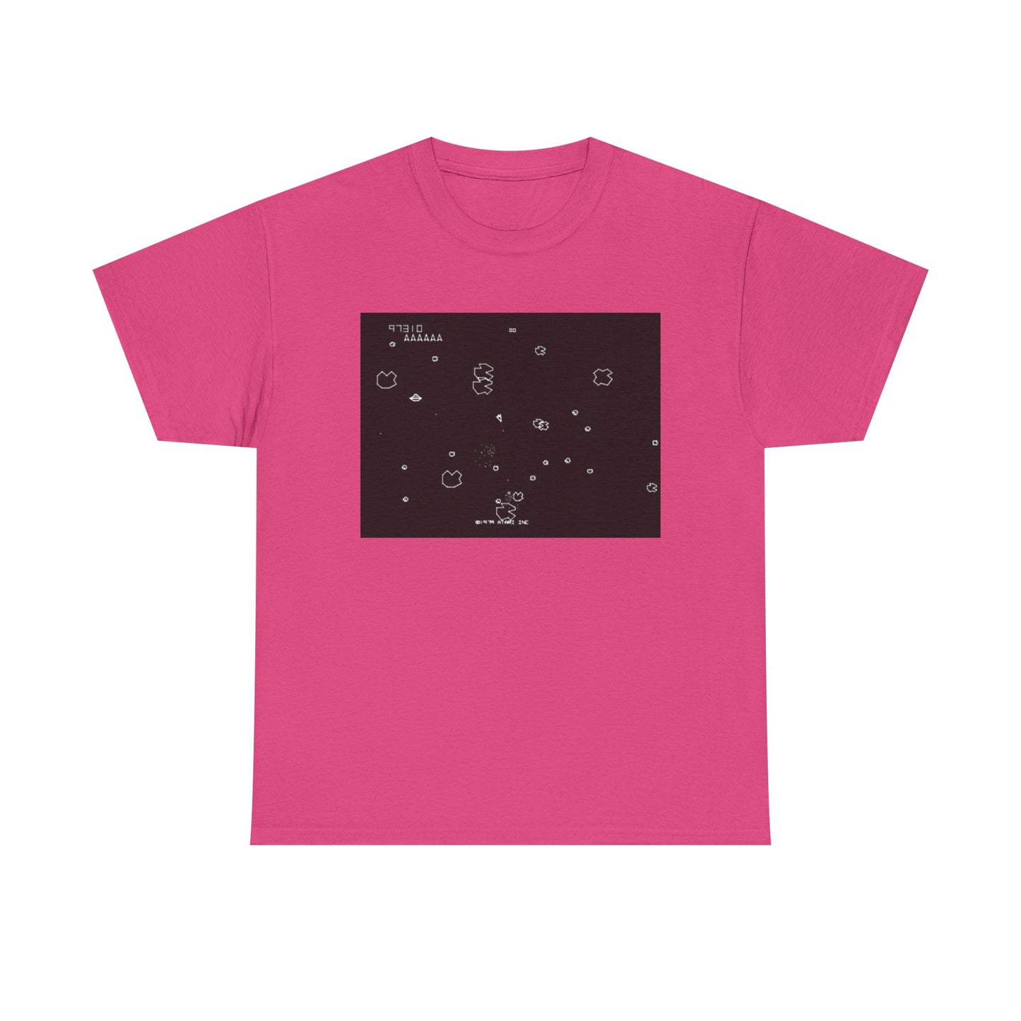 Asteroids Screenshot Tee – Classic 80s A t a r i Arcade Game Scene