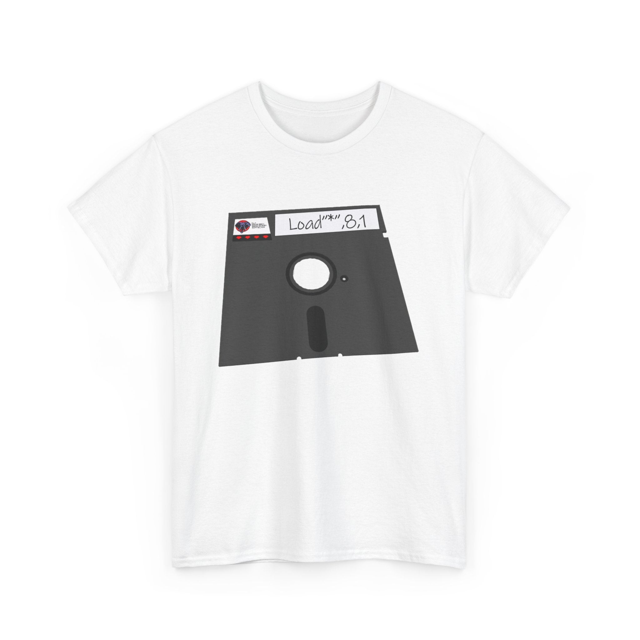 Commodore Floppy Disk Tee – LOAD"*",8,1 Retro Computer Command