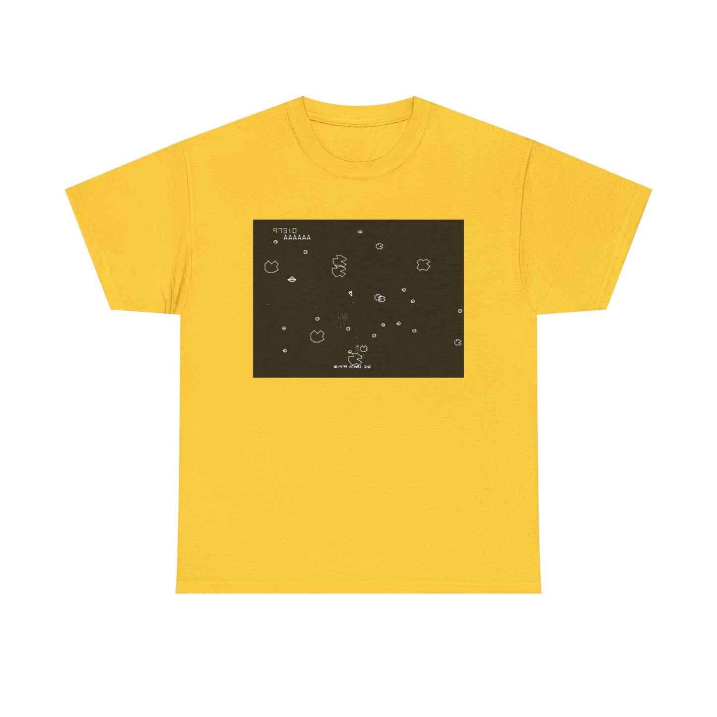 Asteroids Screenshot Tee – Classic 80s A t a r i Arcade Game Scene