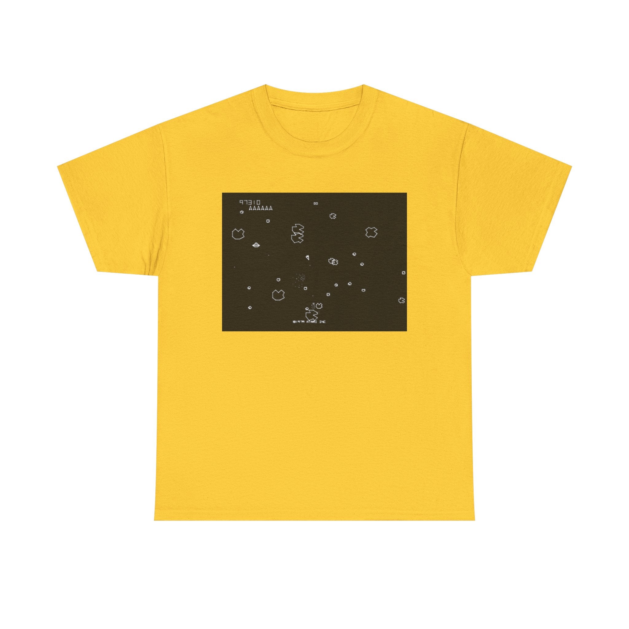 Asteroids Screenshot Tee – Classic 80s A t a r i Arcade Game Scene