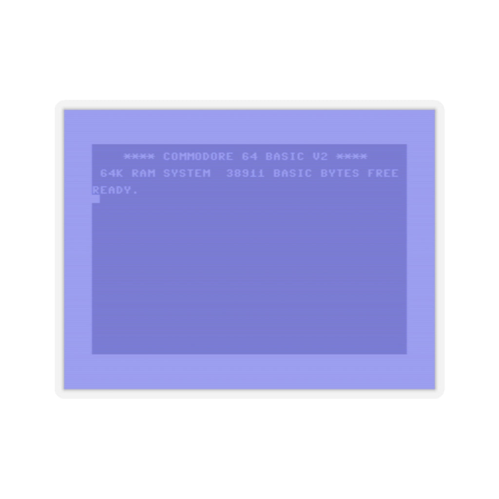 Commodore 64 Ready Screen Sticker – Legends Boot Up in Basic!