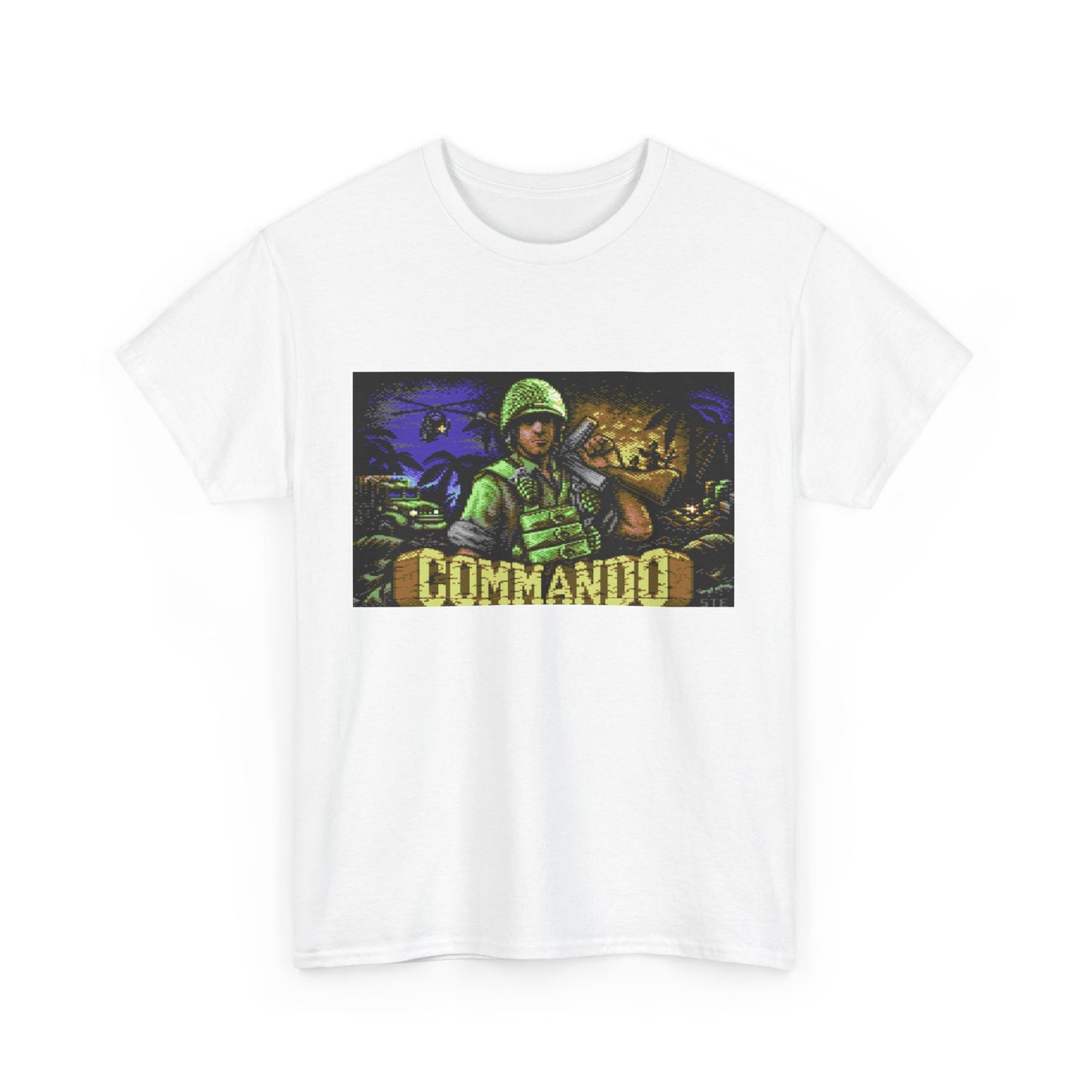 Commodore 64 Title Screen Tee – Classic C64 Run-and-Gun Game