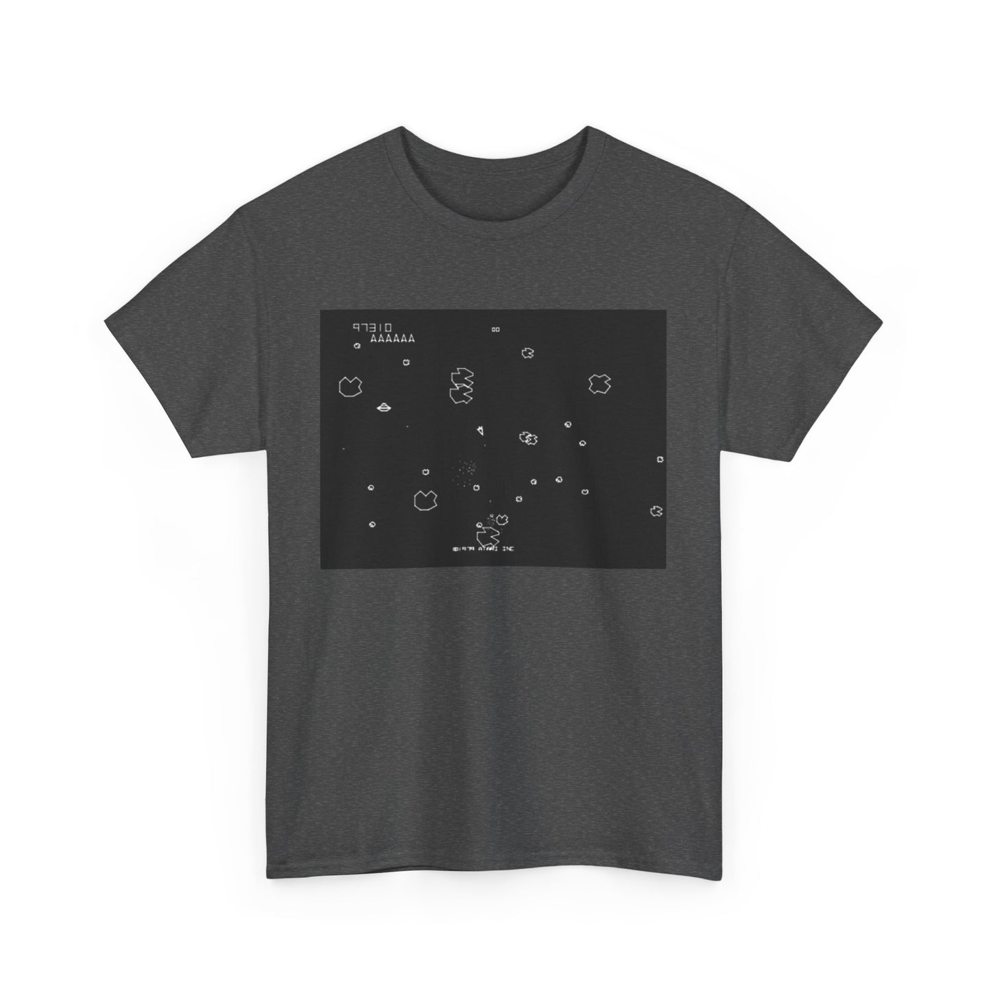 Asteroids Screenshot Tee – Classic 80s A t a r i Arcade Game Scene