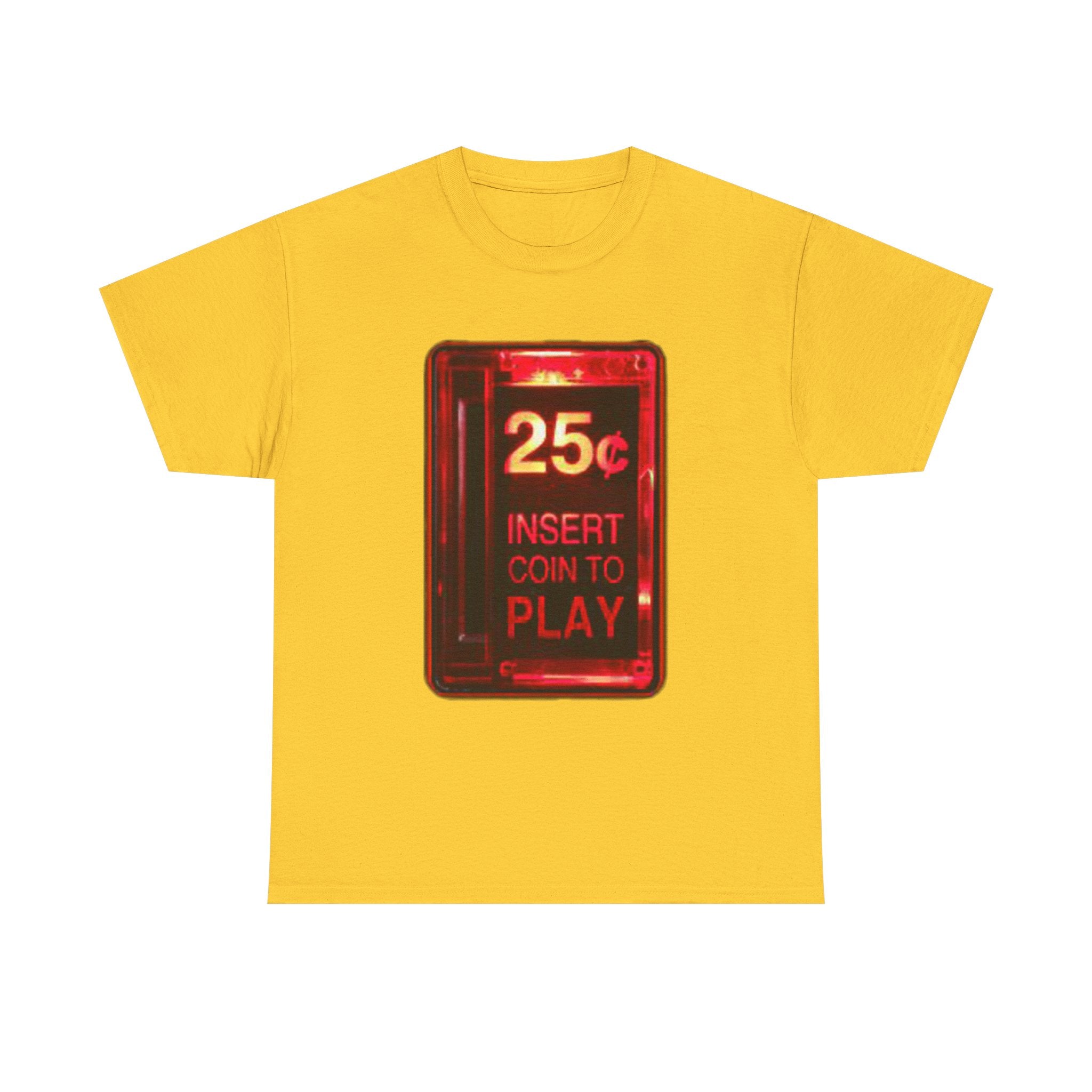 Retro Arcade Coin Slot Tee – “25¢ Insert Coin to Play” Gaming Shirt