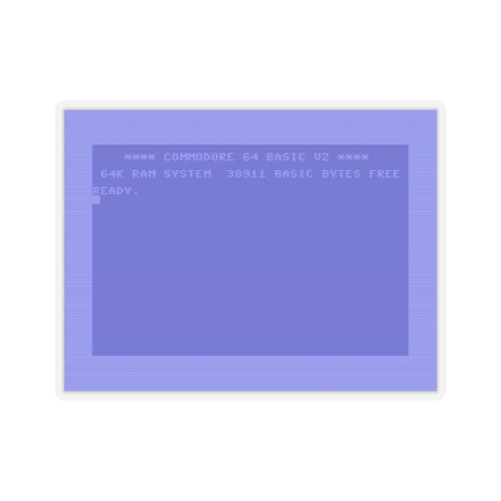 Commodore 64 Ready Screen Sticker – Legends Boot Up in Basic!
