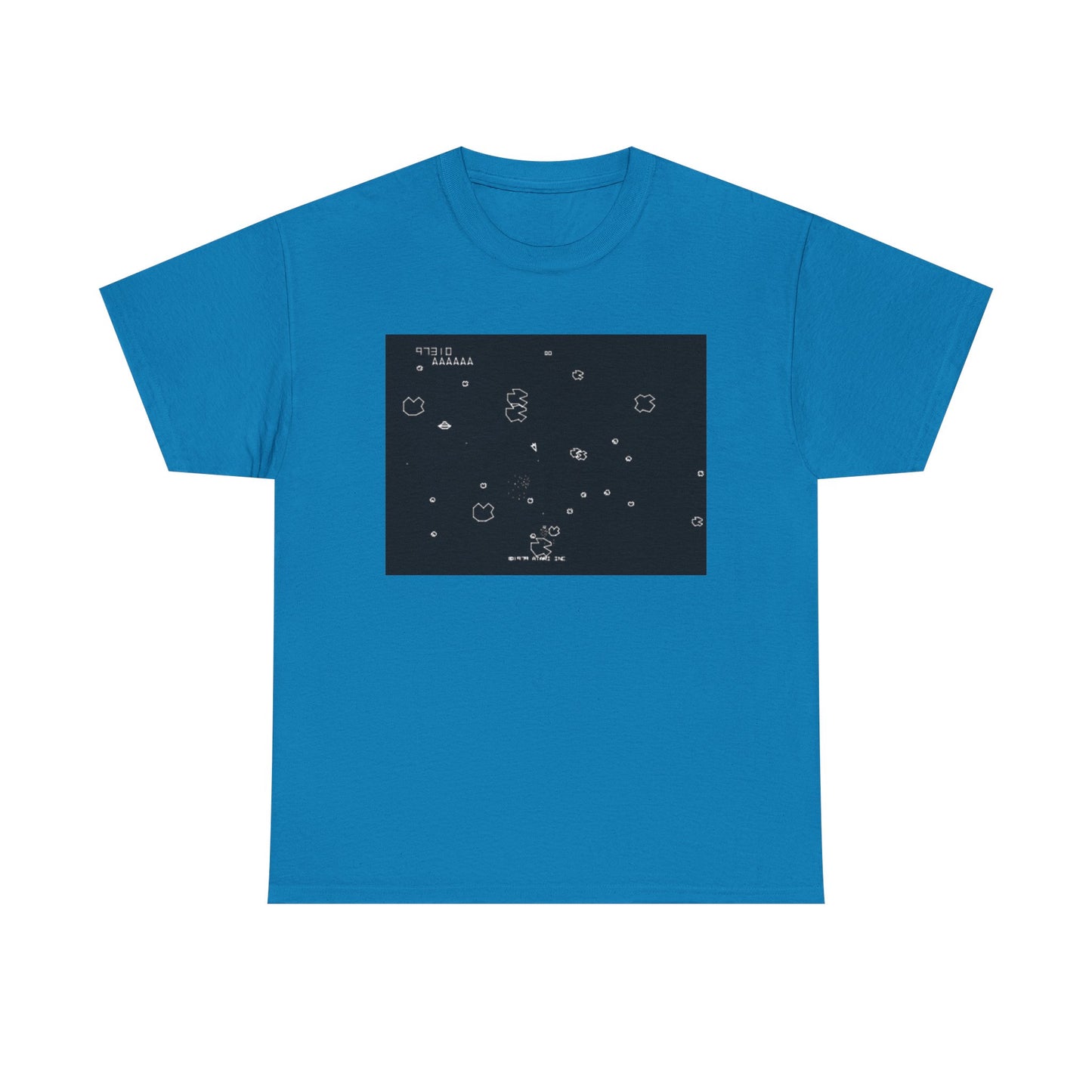 Asteroids Screenshot Tee – Classic 80s A t a r i Arcade Game Scene