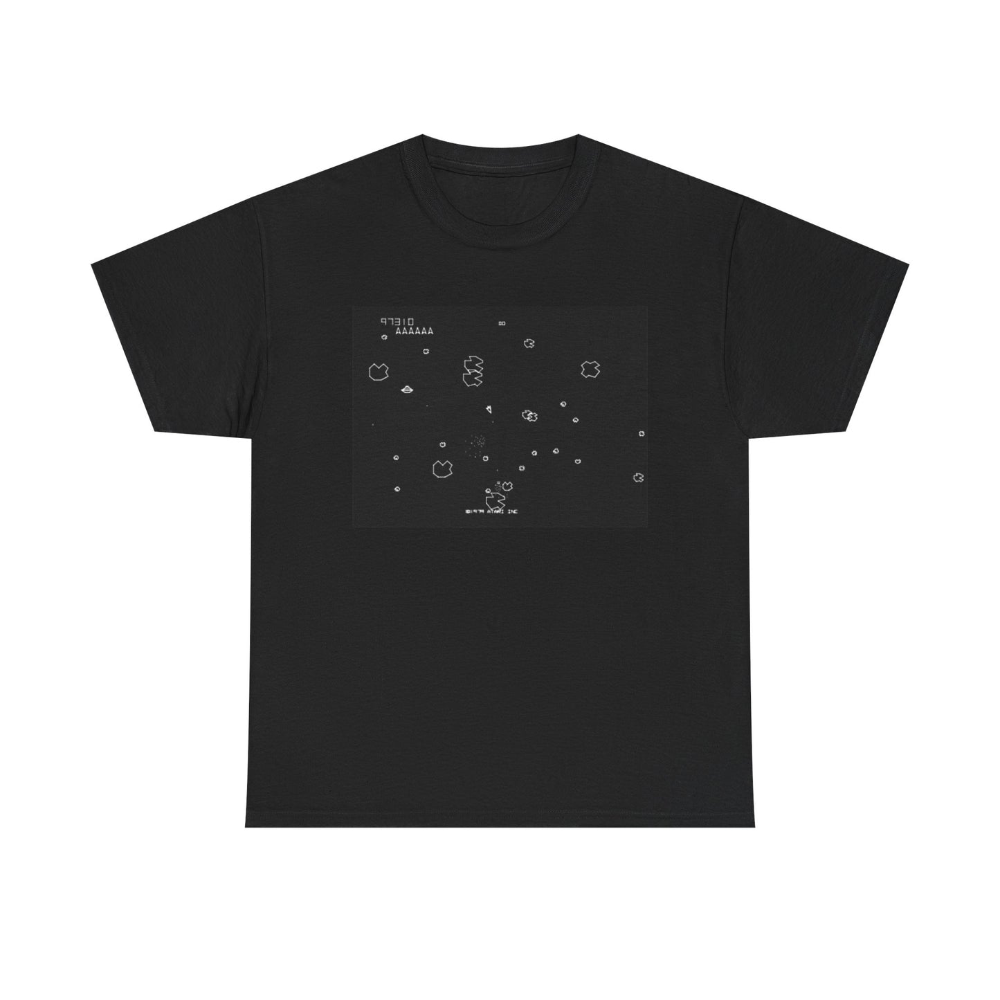 Asteroids Screenshot Tee – Classic 80s A t a r i Arcade Game Scene