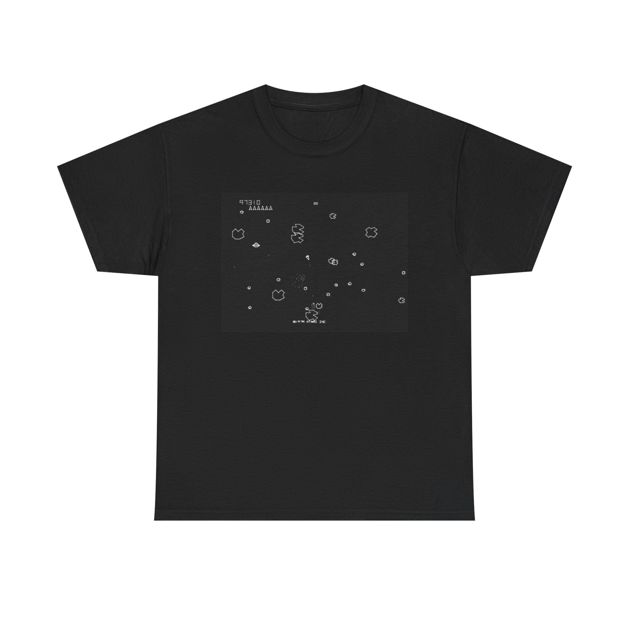 Asteroids Screenshot Tee – Classic 80s A t a r i Arcade Game Scene