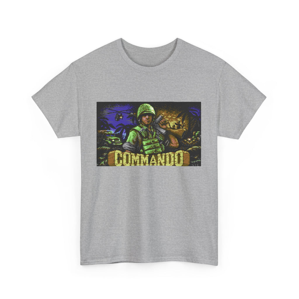 Commodore 64 Title Screen Tee – Classic C64 Run-and-Gun Game