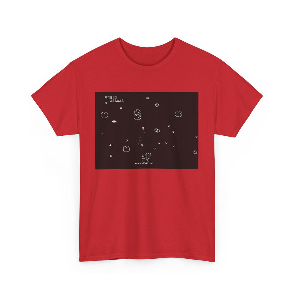 Asteroids Screenshot Tee – Classic 80s A t a r i Arcade Game Scene