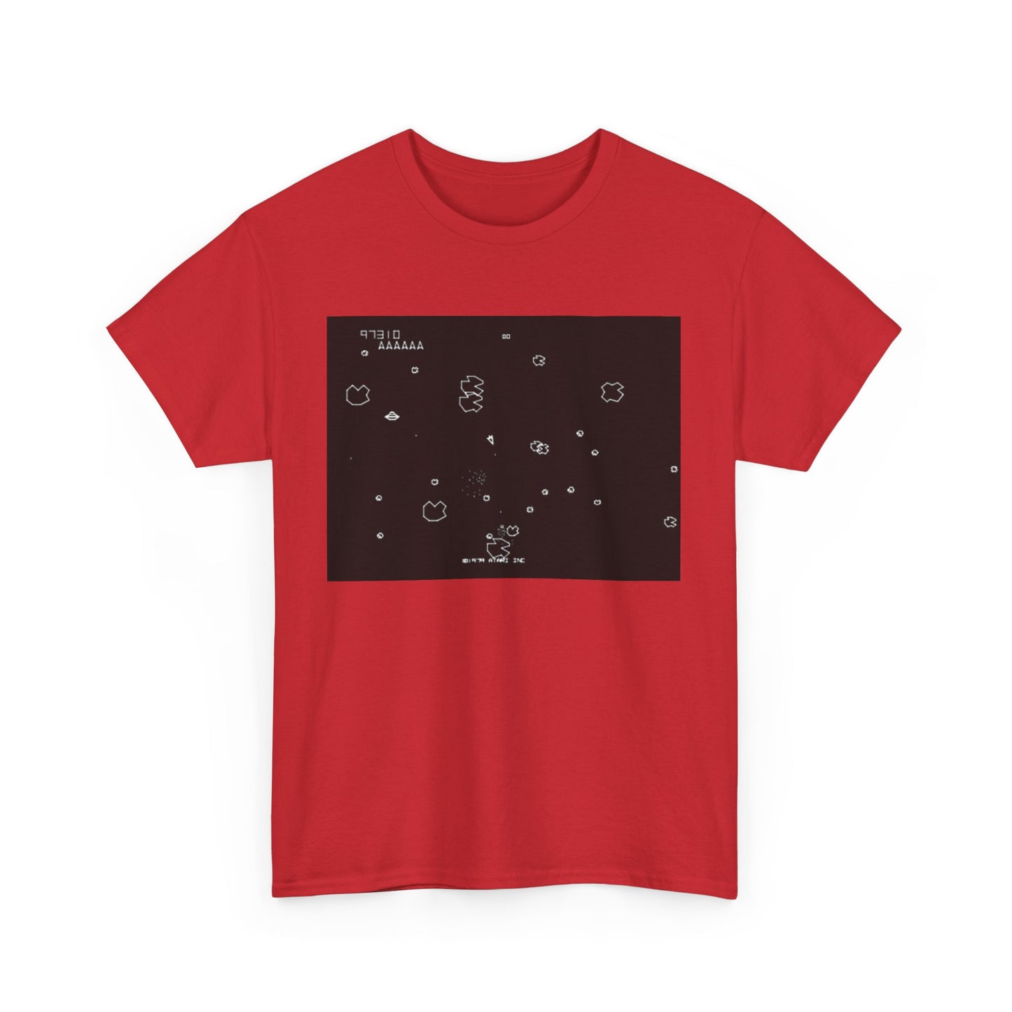 Asteroids Screenshot Tee – Classic 80s A t a r i Arcade Game Scene