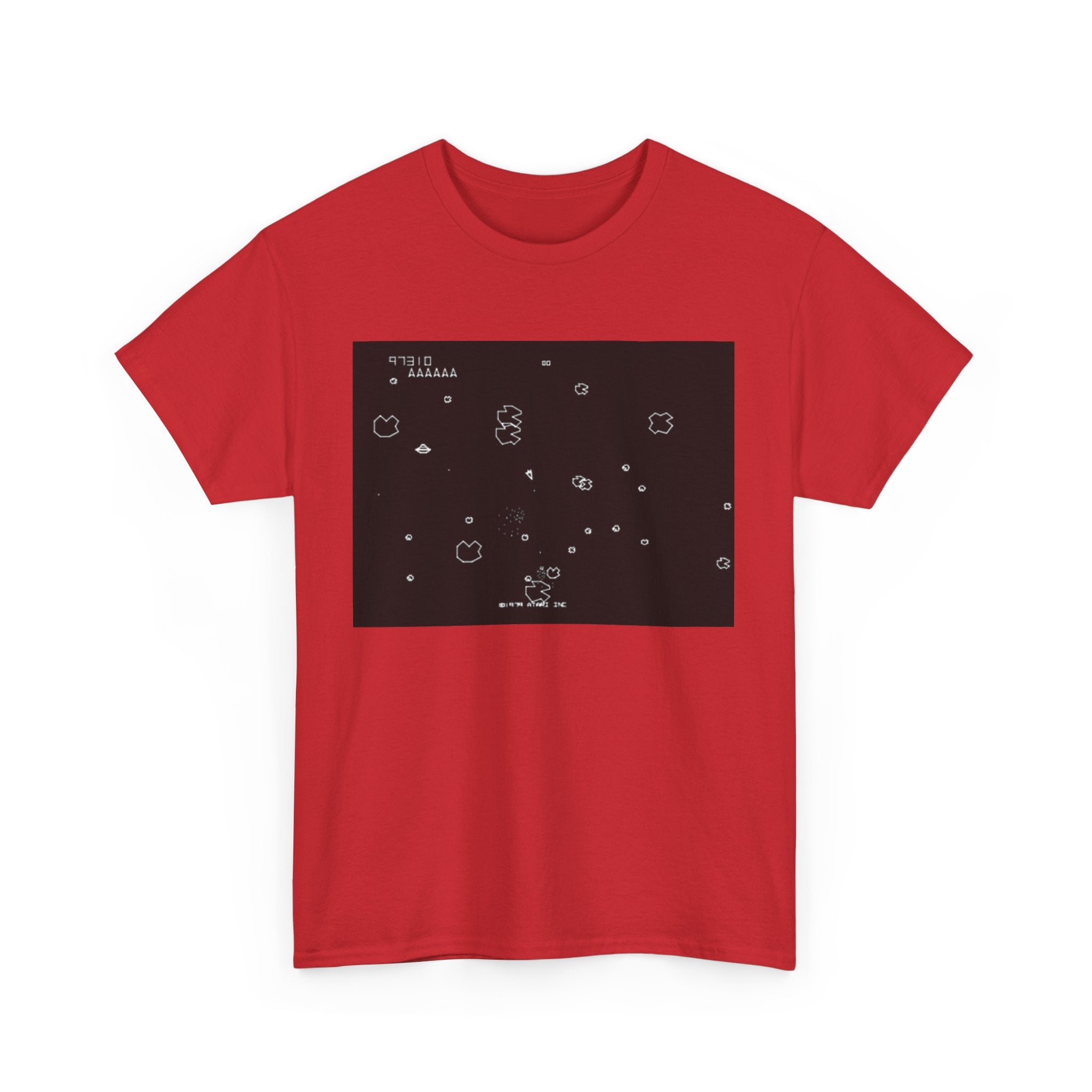 Asteroids Screenshot Tee – Classic 80s A t a r i Arcade Game Scene