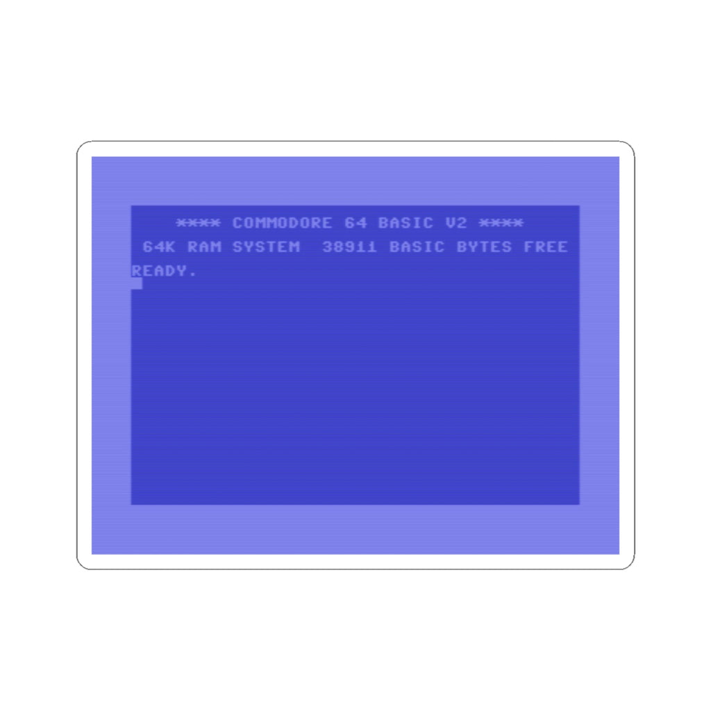 Commodore 64 Ready Screen Sticker – Legends Boot Up in Basic!