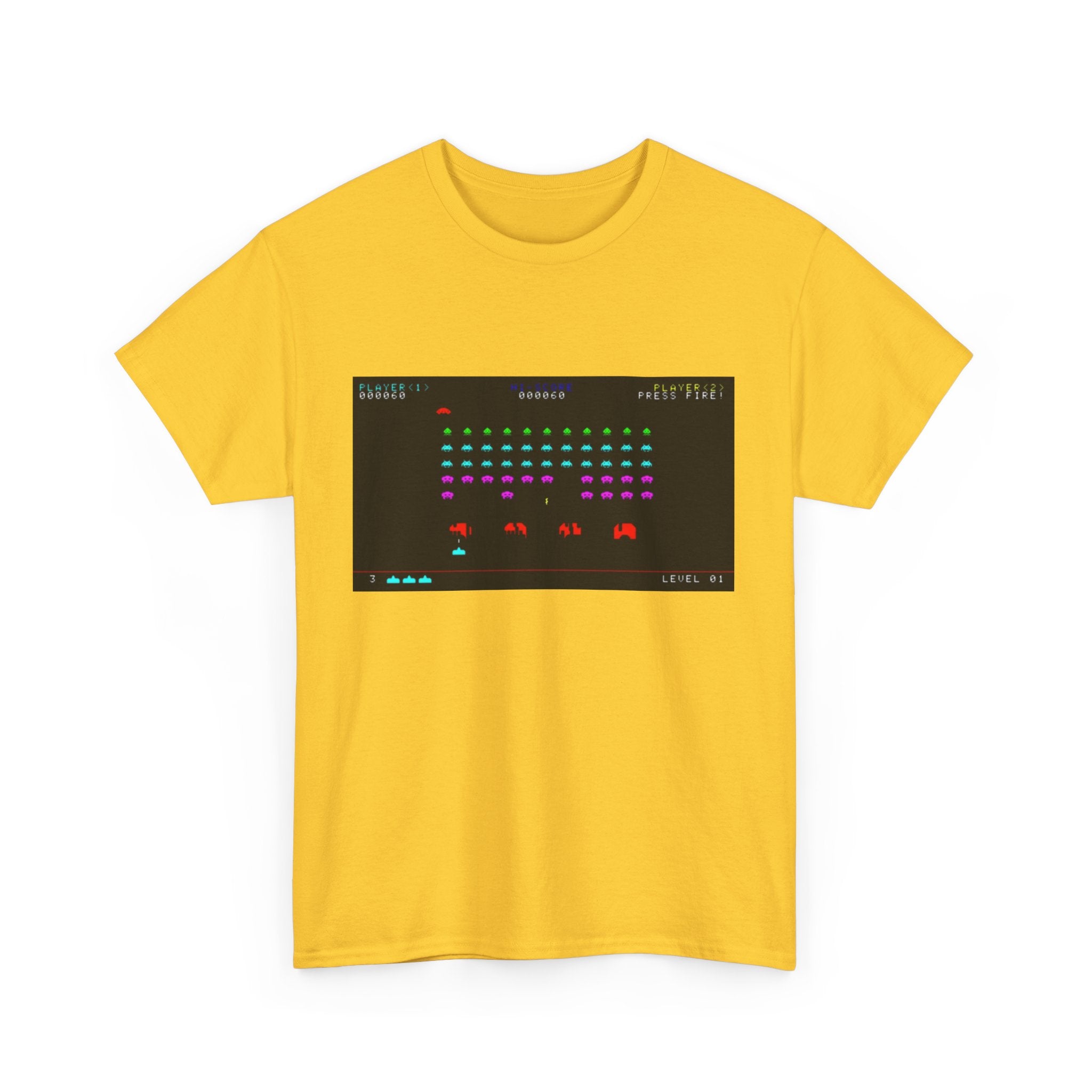 Space Invaders Tee – Classic 80s Arcade Game Scene