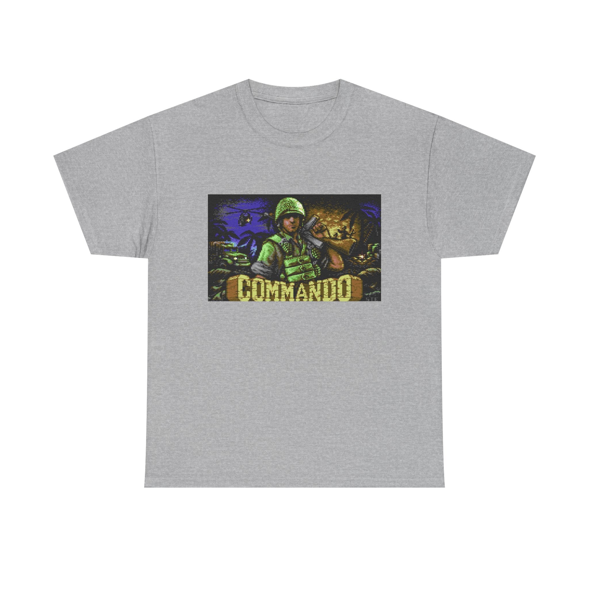 Commodore 64 Title Screen Tee – Classic C64 Run-and-Gun Game