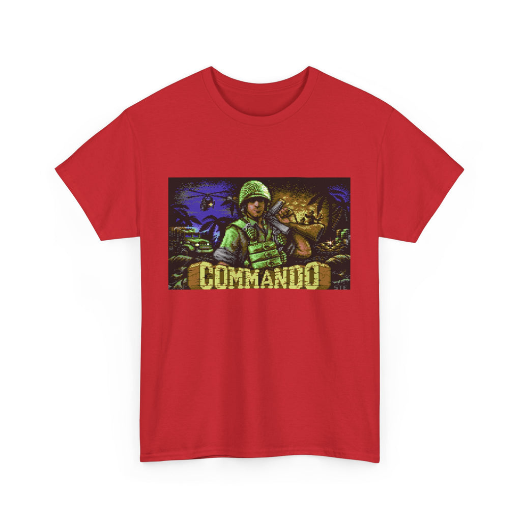 Commodore 64 Title Screen Tee – Classic C64 Run-and-Gun Game