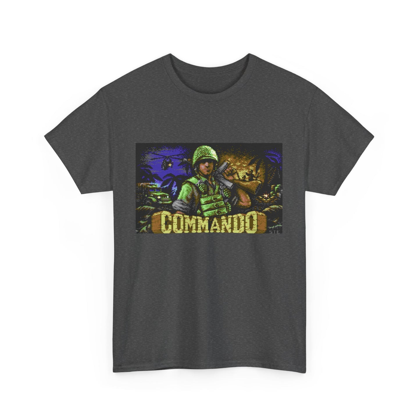 Commodore 64 Title Screen Tee – Classic C64 Run-and-Gun Game