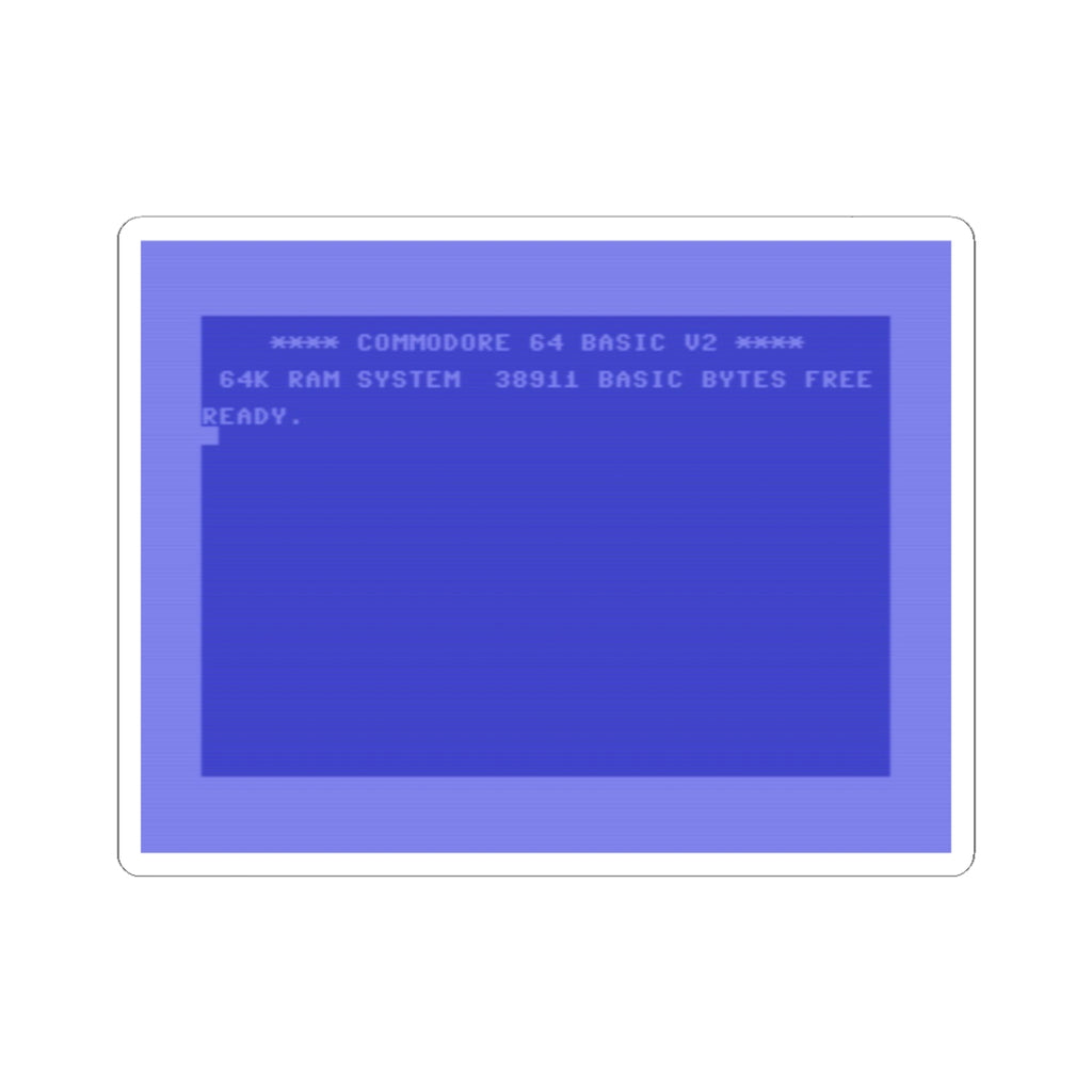 Commodore 64 Ready Screen Sticker – Legends Boot Up in Basic!