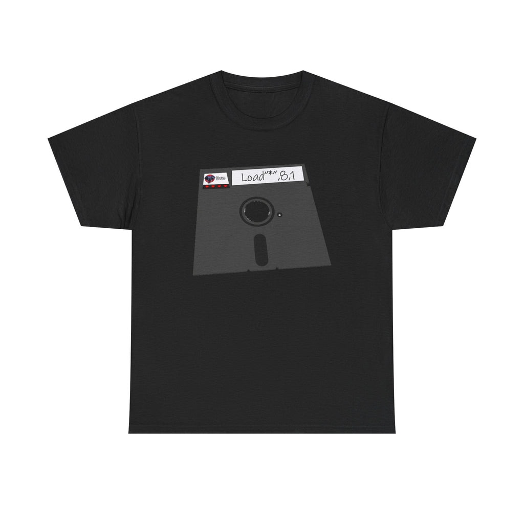 Commodore Floppy Disk Tee – LOAD"*",8,1 Retro Computer Command