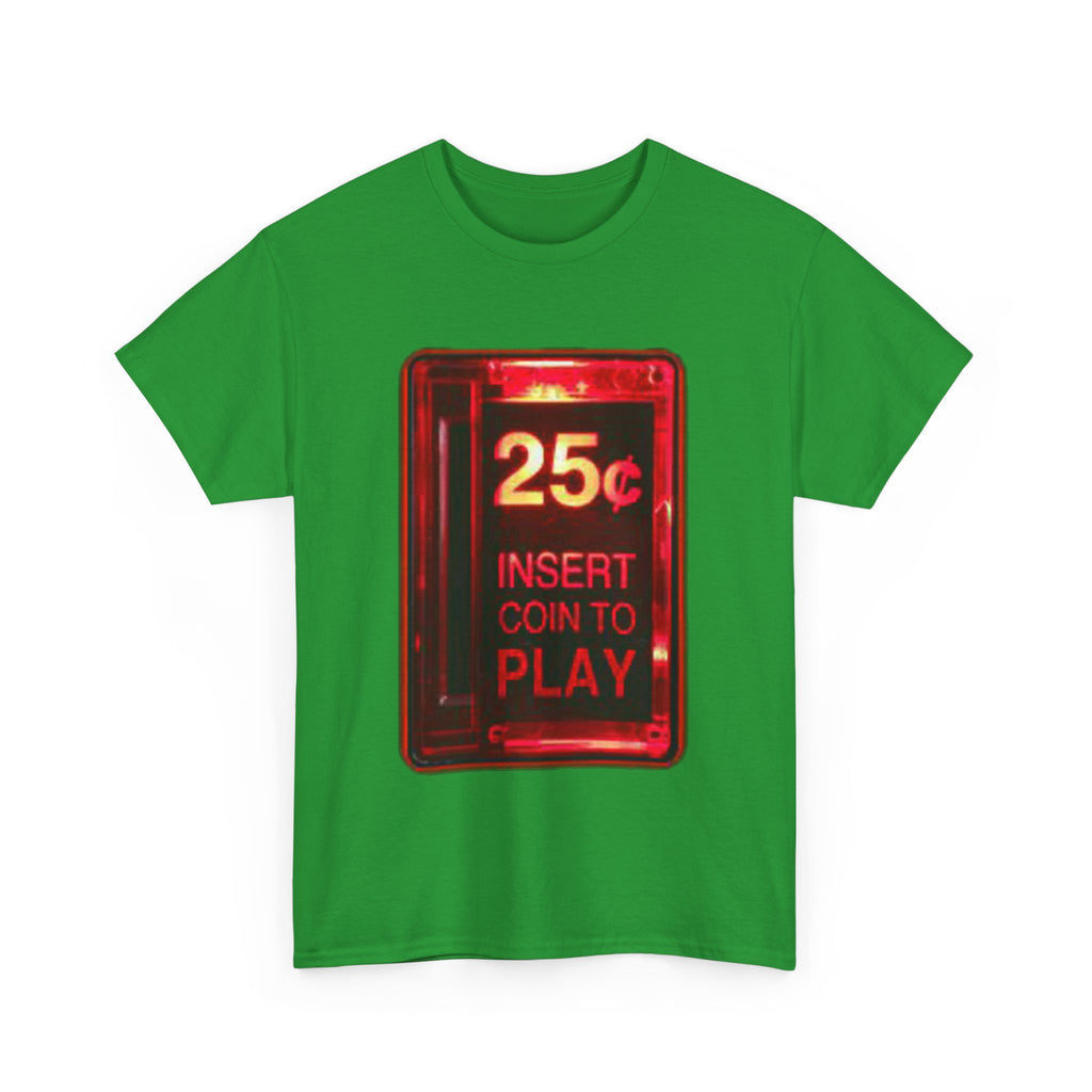 Retro Arcade Coin Slot Tee – “25¢ Insert Coin to Play” Gaming Shirt