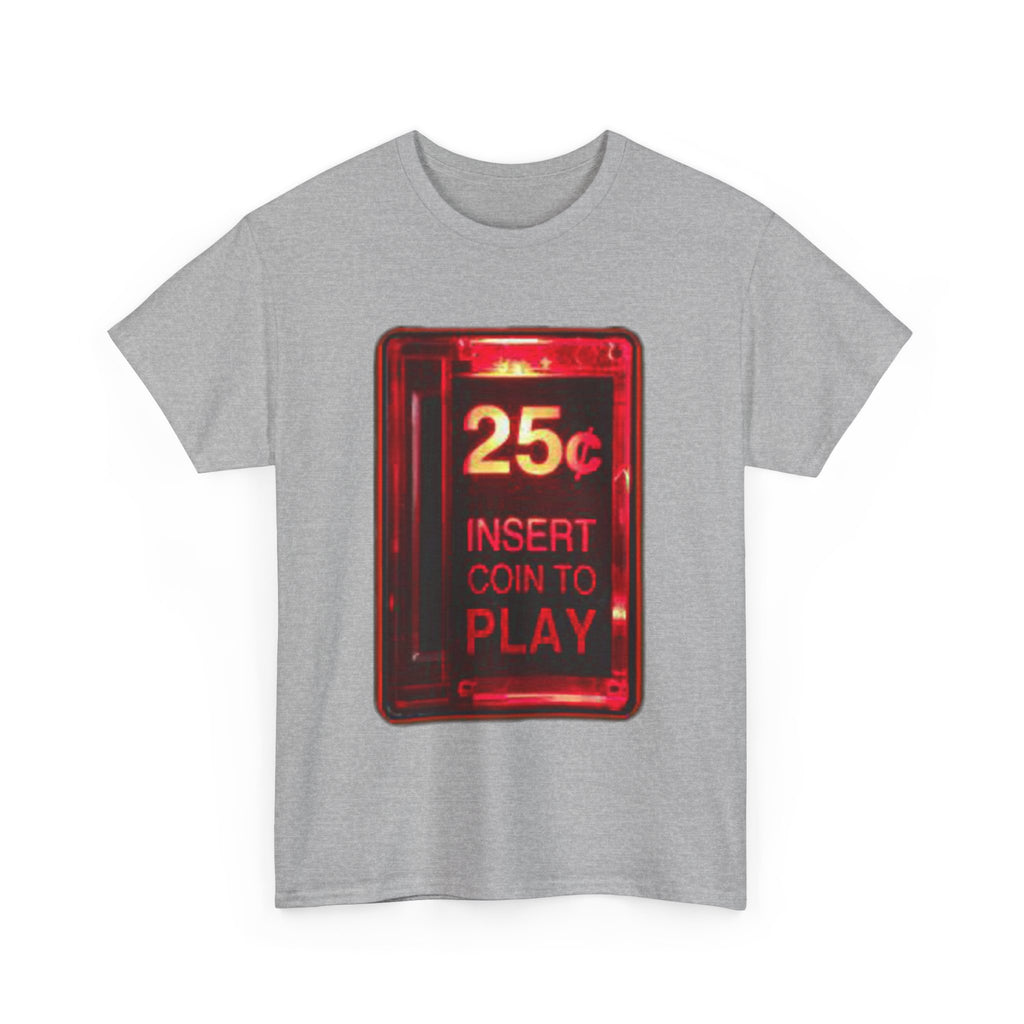 Retro Arcade Coin Slot Tee – “25¢ Insert Coin to Play” Gaming Shirt