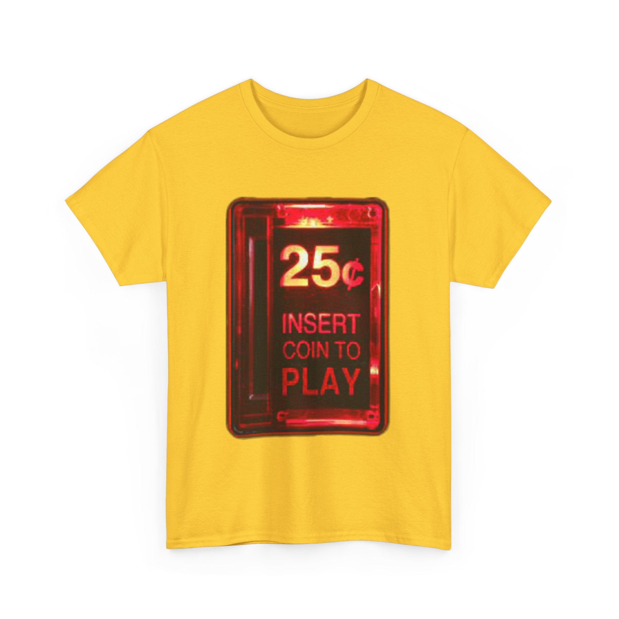 Retro Arcade Coin Slot Tee – “25¢ Insert Coin to Play” Gaming Shirt