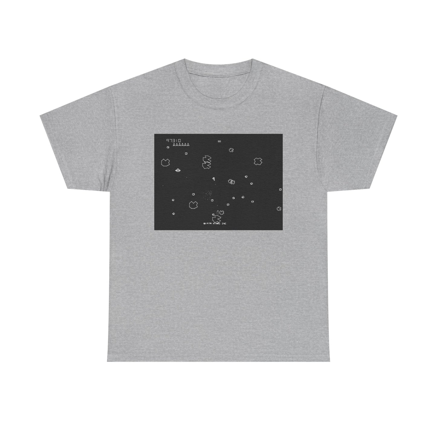 Asteroids Screenshot Tee – Classic 80s A t a r i Arcade Game Scene