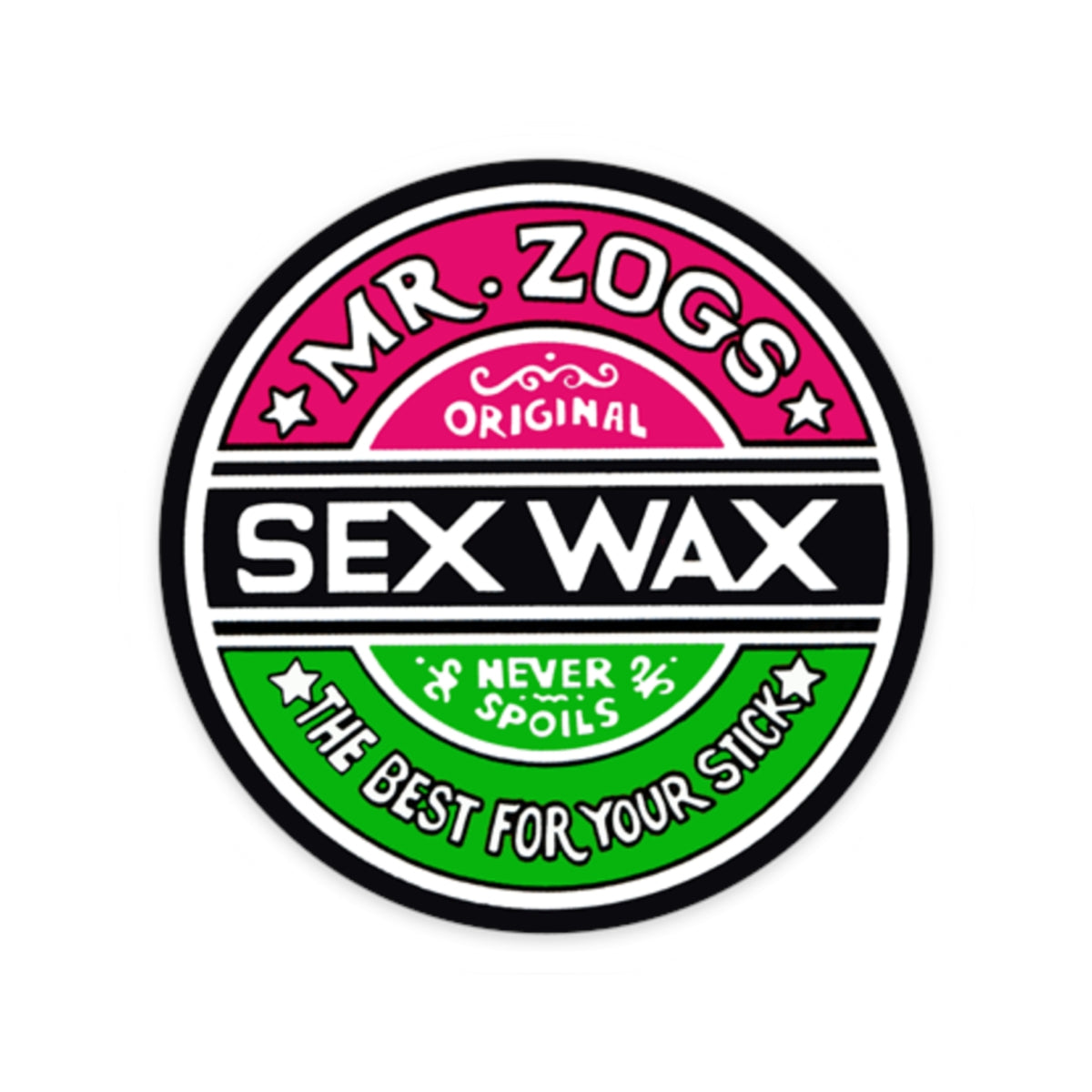 Mr. Zog’s Sex Wax Classic Sticker – Surf’s Up Nostalgia