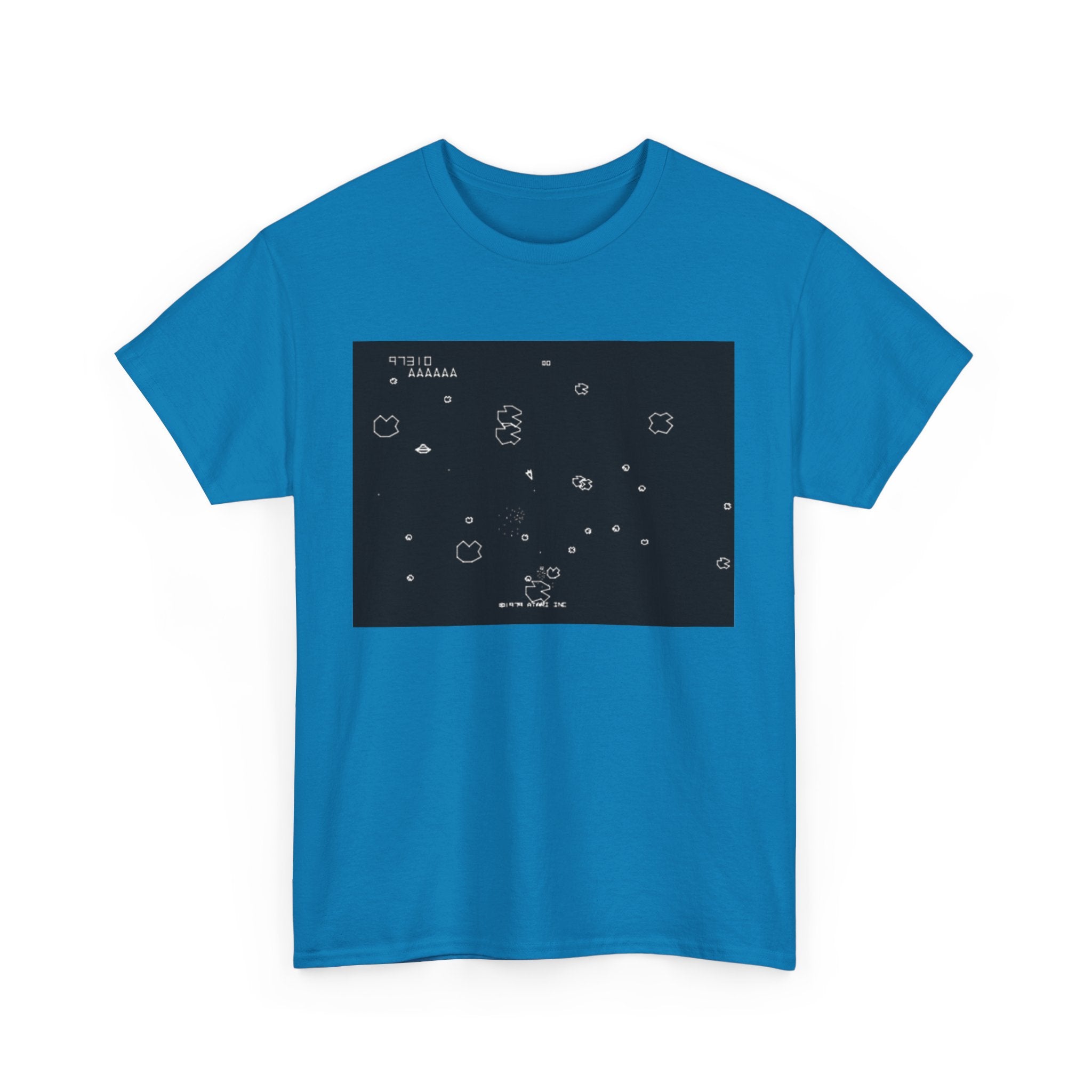 Asteroids Screenshot Tee – Classic 80s A t a r i Arcade Game Scene