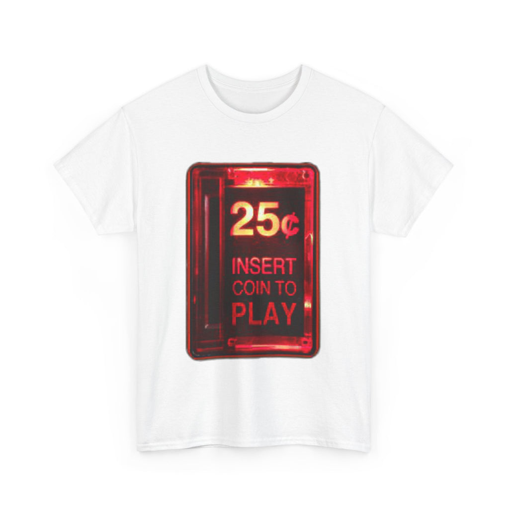 Retro Arcade Coin Slot Tee – “25¢ Insert Coin to Play” Gaming Shirt